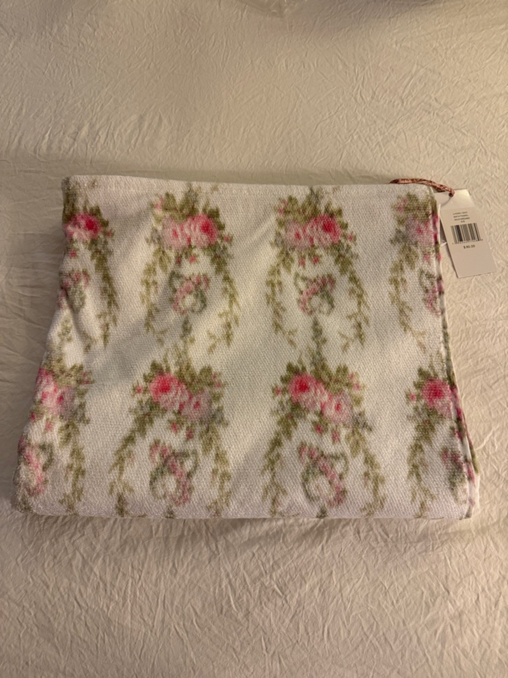 LoveShackFancy Cotton Floral Bath Towel in Wild Dreams Design New with Tags